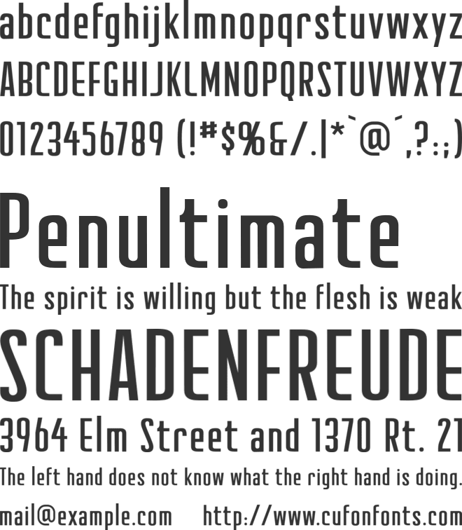 CreatorCredits BB font preview