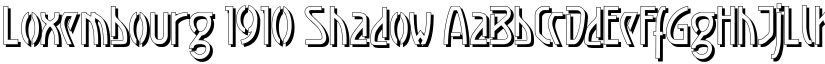 Loxembourg 1910 Shadow font