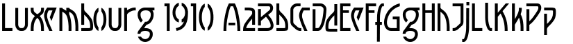 Luxembourg 1910 font download