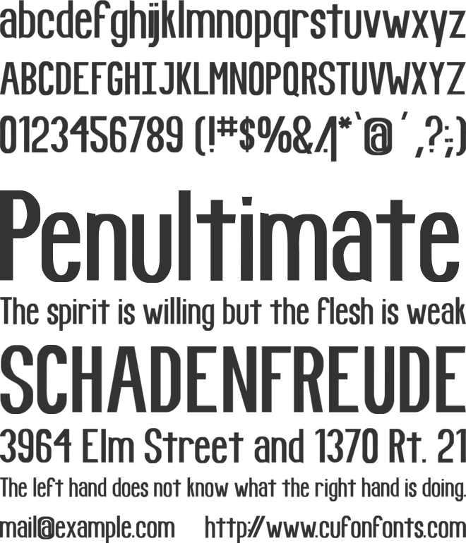 Fundamental Rush font preview