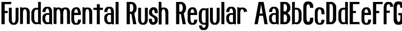 Fundamental Rush Regular font
