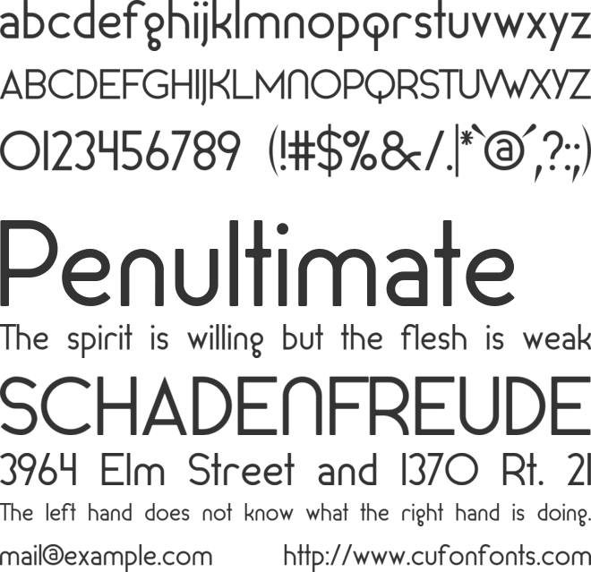 Kalos Sans font preview