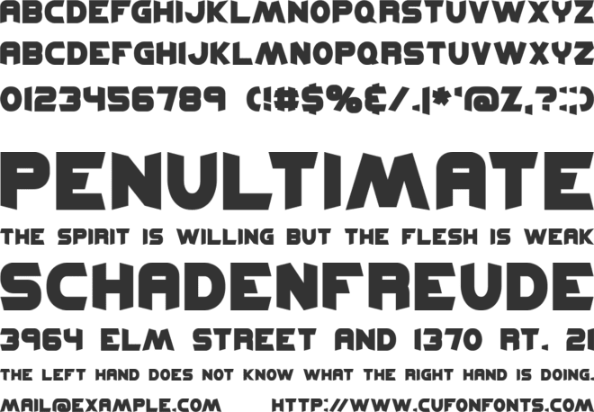 Kickflip (BRK) font preview