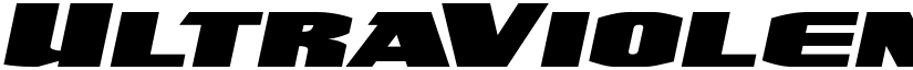 UltraViolent BB Italic font