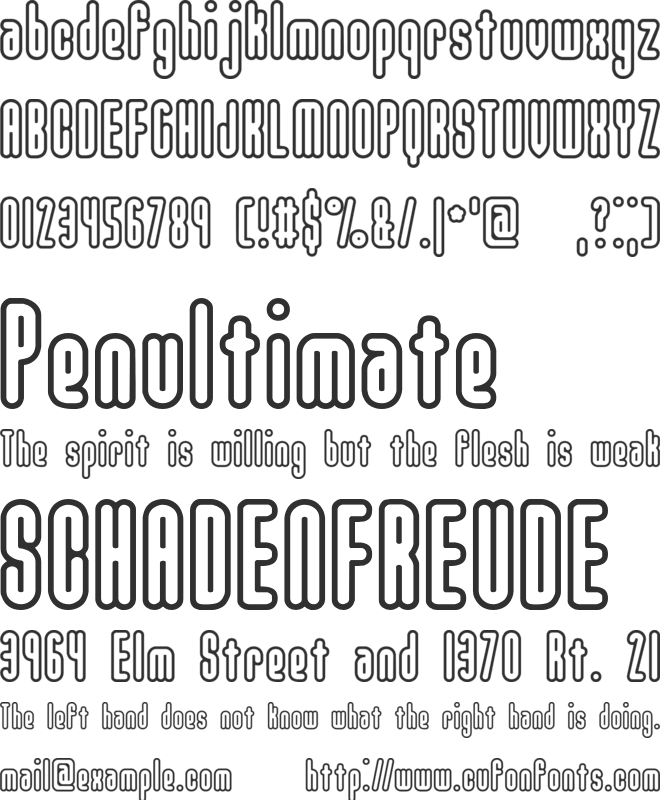 Unanimous (BRK) font preview