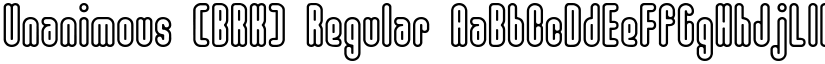 Unanimous (BRK) Regular font