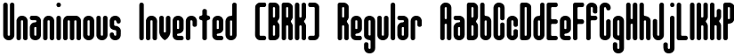 Unanimous Inverted (BRK) Regular font