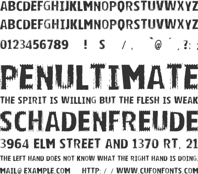 VTKS BRIGHT font preview