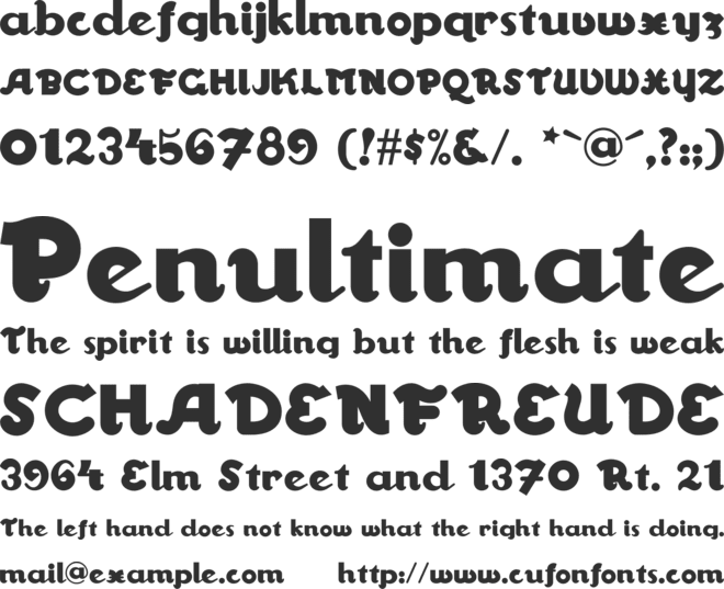Walrus Gumbo NF font preview