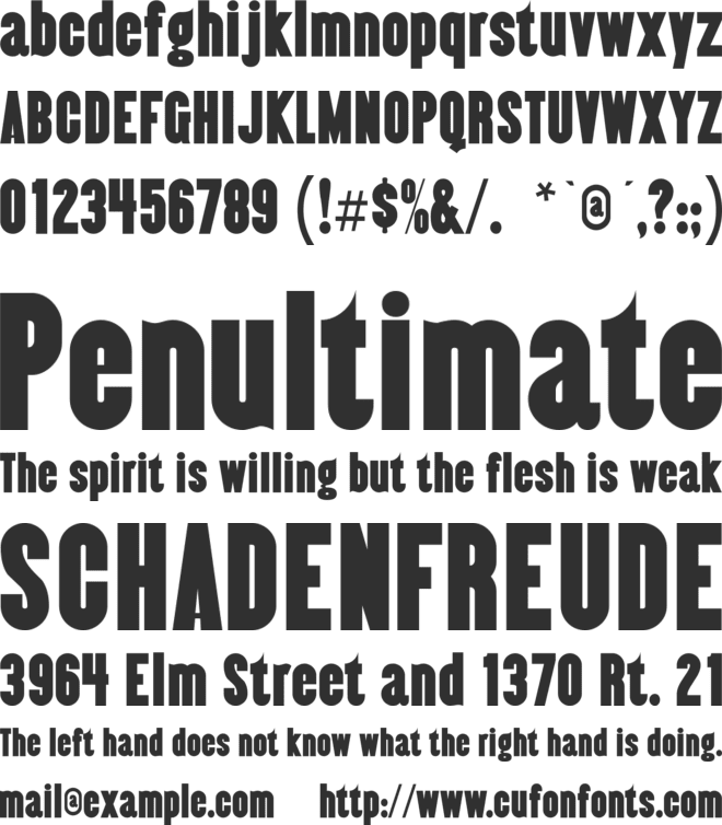 Almonte font preview