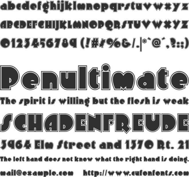 Arbuckle Inline NF font preview