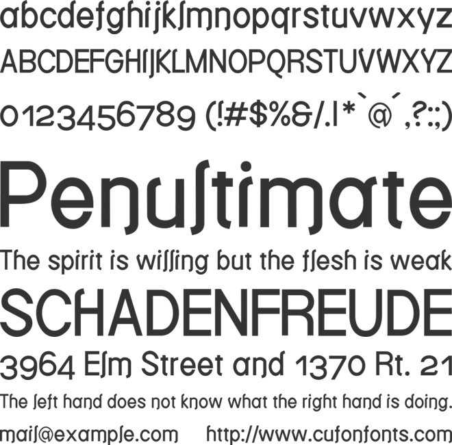 Bedizen font preview