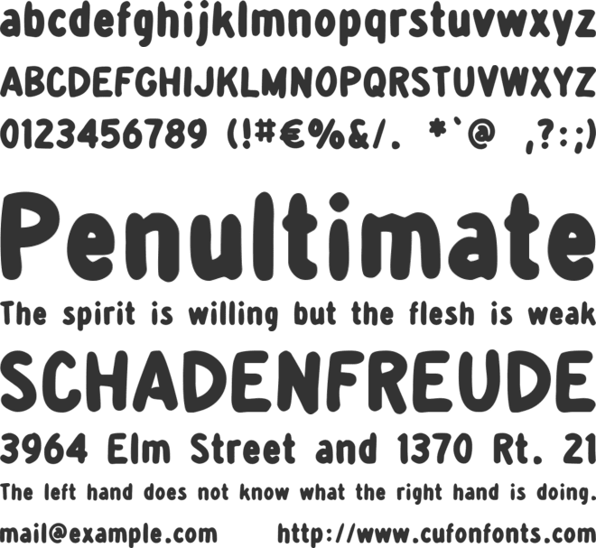 detourDork font preview