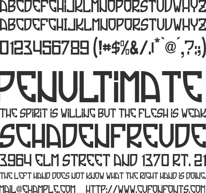 Tradizione font preview