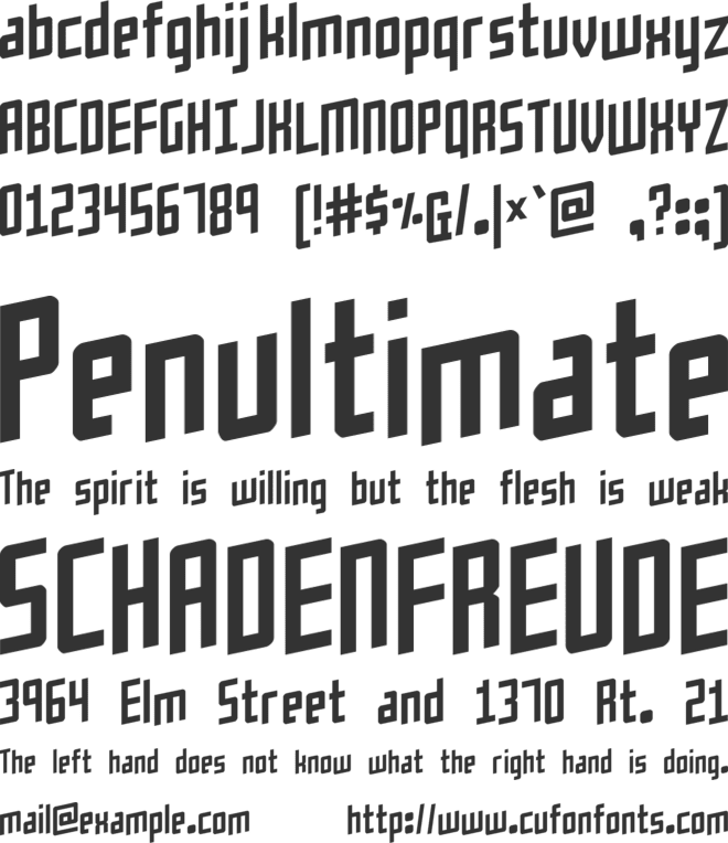 Flaphead font preview