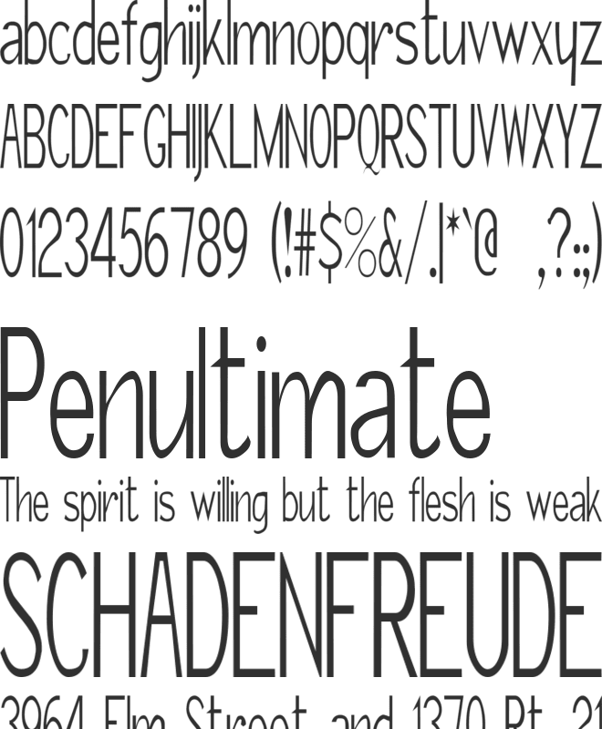 Girth Control font preview