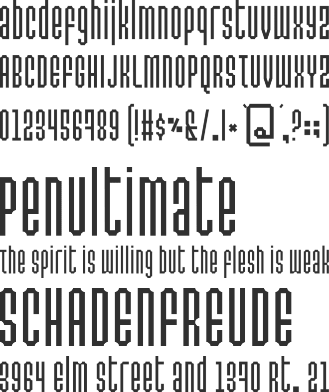 Permanent daylight font preview