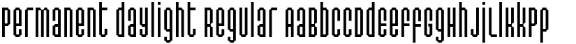 Permanent daylight Regular font