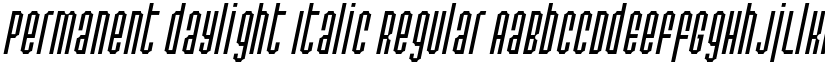 Permanent daylight Italic Regular font