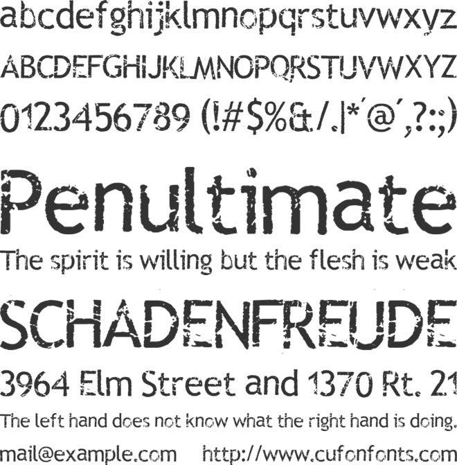 Rub This! font preview
