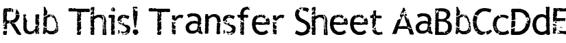 Rub This! Transfer Sheet font