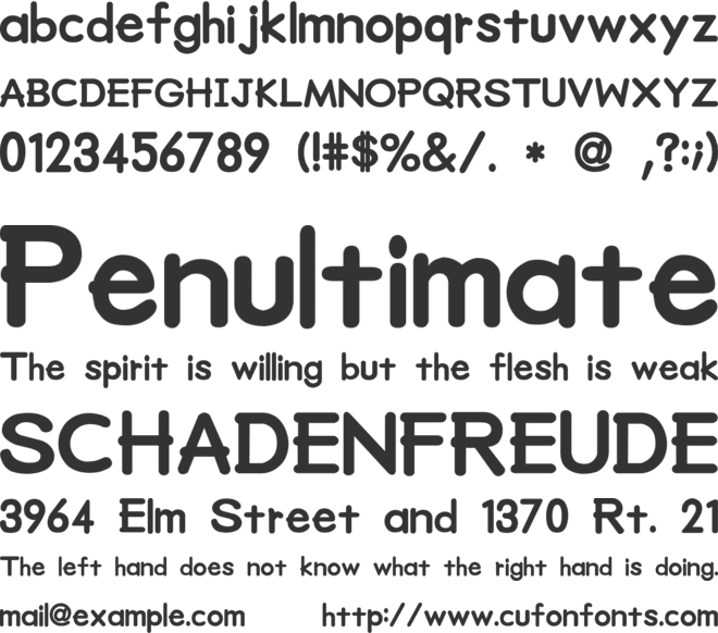 saru (sRB) font preview