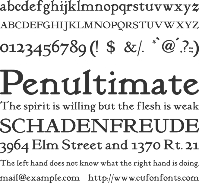 KelmscottRoman font preview
