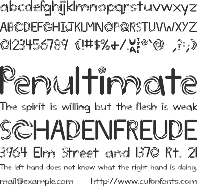 Today font preview