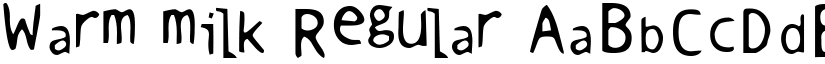 Warm milk Regular font