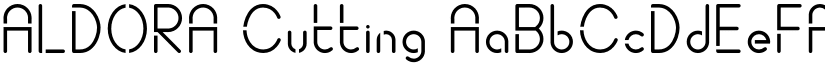 ALDORA Cutting font