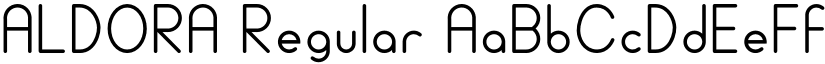 ALDORA Regular font