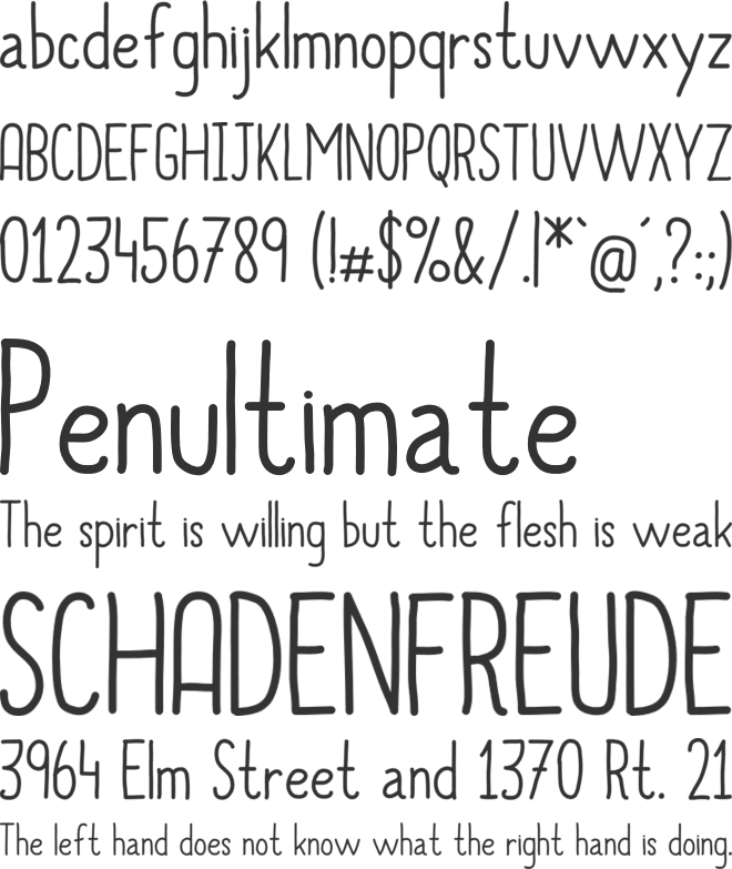 Always Together font preview