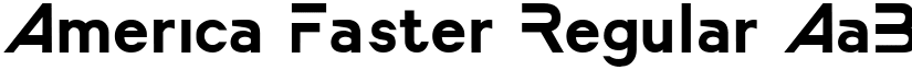 America Faster Regular font