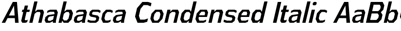 Athabasca Condensed Italic font