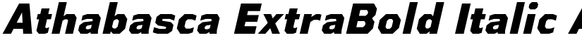 Athabasca ExtraBold Italic font