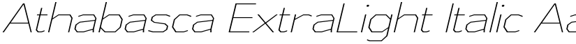 Athabasca ExtraLight Italic font