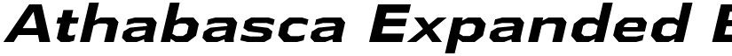 Athabasca Expanded Bold Italic font