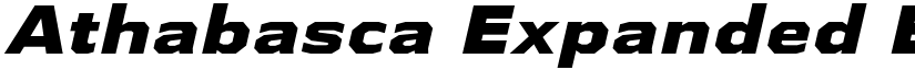 Athabasca Expanded ExtraBold Italic font