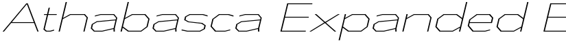 Athabasca Expanded ExtraLight Italic font