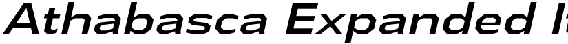 Athabasca Expanded Italic font