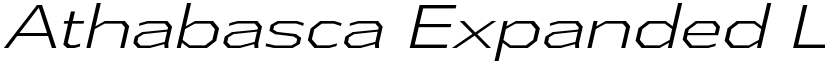 Athabasca Expanded Light Italic font