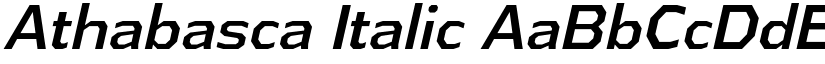 Athabasca Italic font