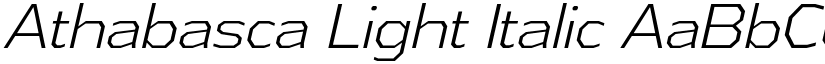 Athabasca Light Italic font