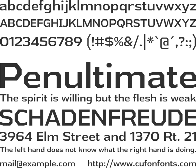 Athabasca font preview