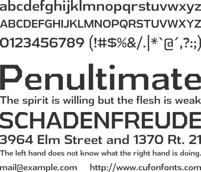 Athabasca font preview