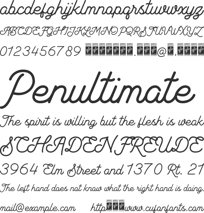 Campione font preview