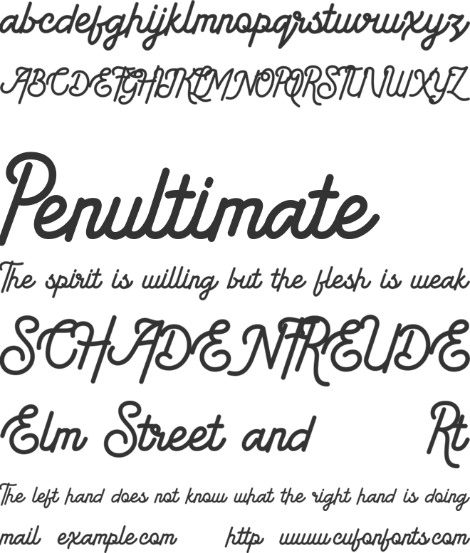 American Lemon font preview