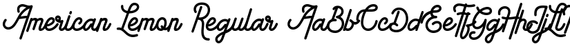 American Lemon Regular font
