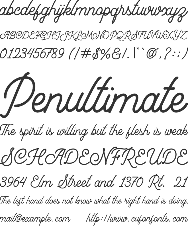 Mountecarlo font preview