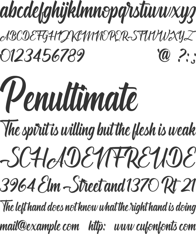 Angelinatta Personal Use Only font preview